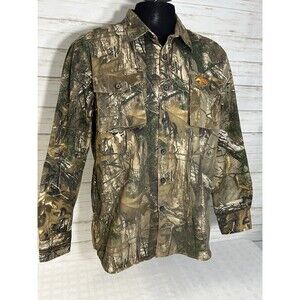 Like NU! Camo REALTREE XTRA Duck Commander Button Shirt Large Men Hunting jacket